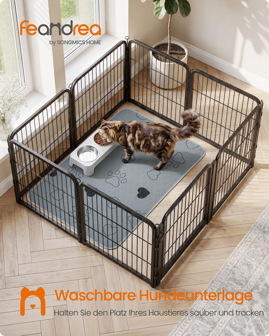 Puppy-onderlegger - Wasbaar en Lekvrij - 2-Delige Set - Grijs - 100 x 70 cm