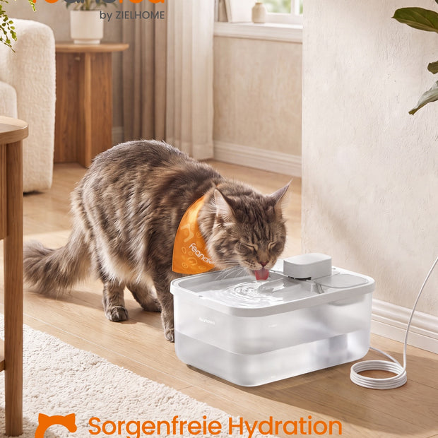 Kattenfontein - 4,5 Liter - Fluisterstil - 12 Filters - Wit