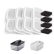 Vervangingsfilters - Set van 12 - Voor Kattenfontein - Actieve Kool - Wit