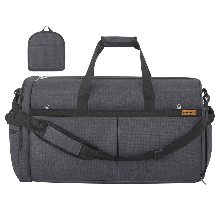 Opvouwbare Sporttas 80 L – Met Schoenenvak en Natvak – Weekendtas – Grijs