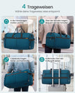 Opvouwbare Sporttas 80 L – Met Schoenenvak en Natvak – Weekendtas – Blauw