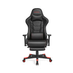 Office Stuhl-Geronomic-mit Armlehnen und Küssen-Schwarz-Rood