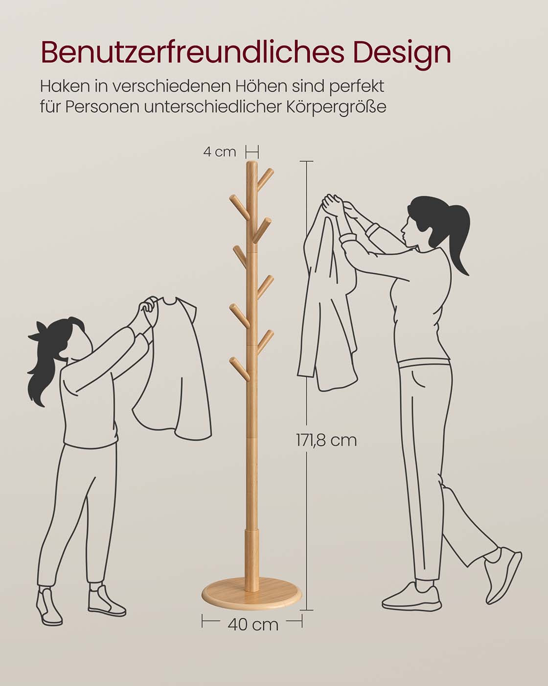 Garderobekast met haken – Wolkenwit – 40 kg draagvermogen – 3 planken