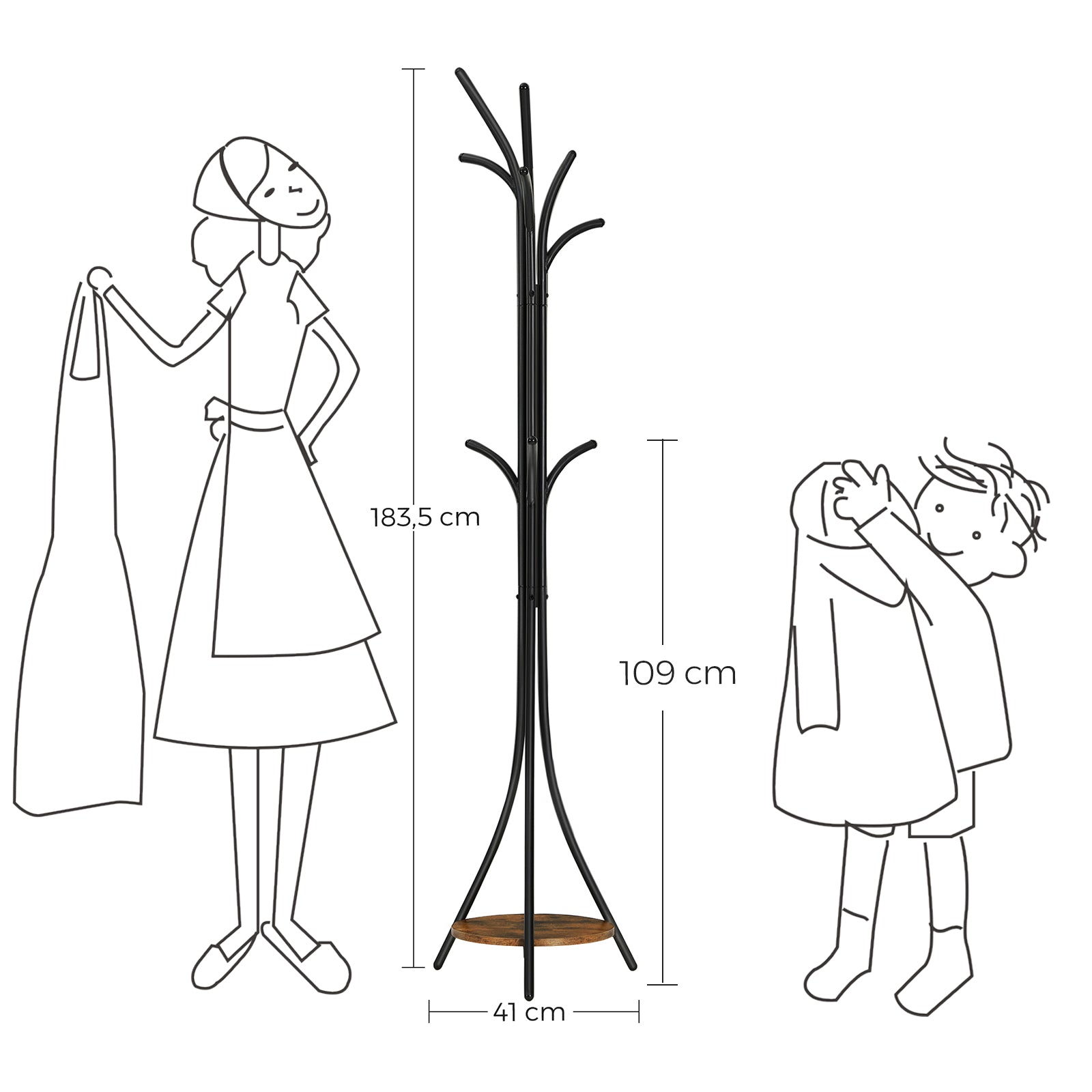 Rack -Rack - Industriedesign - mit Planke