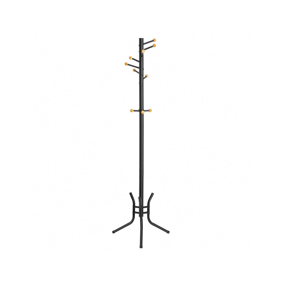 Kleiderregal - Baumform - mit 2 Regalen - abgelöster Modell - grau / schwarz