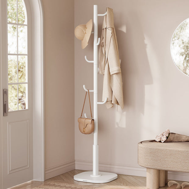 Wolkiger weißer Kleiderregal in Kaktusform