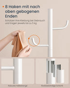 Wolkiger weißer Kleiderregal in Kaktusform