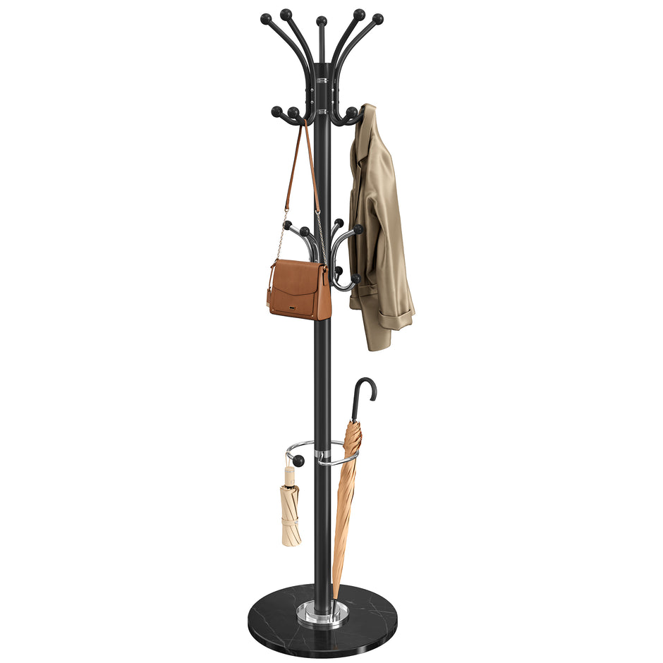 Kapstok - Staand met Haken - Zwart - 38 x 38 x 178 cm