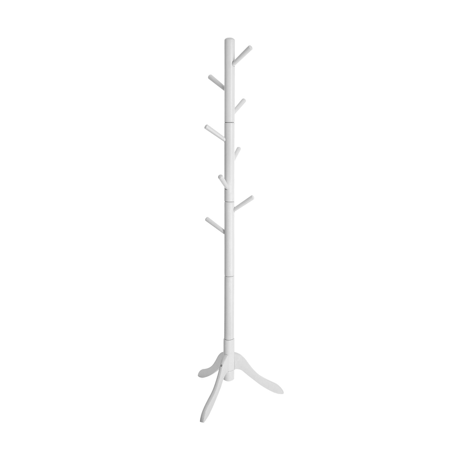 Kleiderregal - Wandbedeckungsregal mit 7 Haken - Weiß