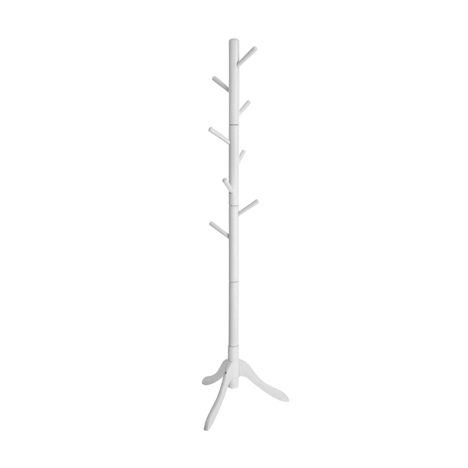 Kleiderregal - Wandbedeckungsregal mit 7 Haken - Weiß