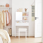 Schminktisch - Make -up -Tisch - mit Spiegel - 1 Schublade und Regale