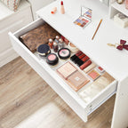 Schminktisch - Make -up -Tisch - mit Spiegel - 1 Schublade und Regale