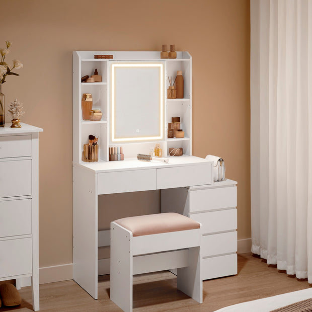 Kommode mit LED-Beleuchtung-moderner weißes Weiß