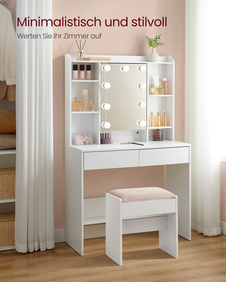 Schminktisch - modern - mit Spiegel und Schubladen