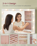 Schminktisch mit LED-Beleuchtung und wolkenweißem Spiegel