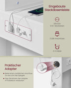 Schminktisch mit LED-Beleuchtung und wolkenweißem Spiegel