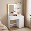 Kaptafel - Met Verlichte Spiegel en Schuifladen - Wit - 80 x 80 x 144,3 cm