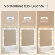 Kaptafel - Met Verlichte Spiegel en Schuifladen - Wit - 80 x 80 x 144,3 cm