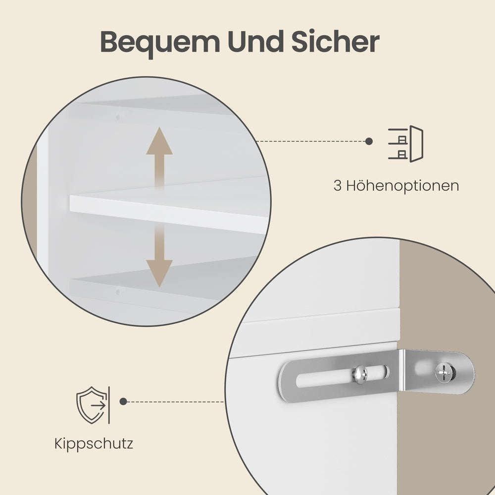Kaptafel - Met Verlichte Spiegel en Schuifladen - Wit - 80 x 80 x 144,3 cm