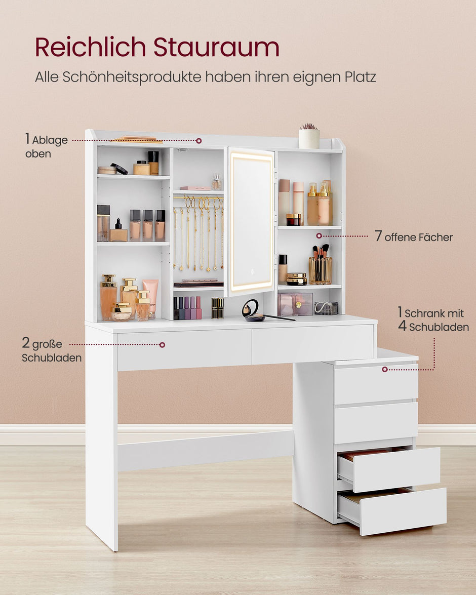 Kommode mit LED-Beleuchtung-moderner weißes Weiß