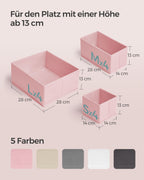Aufbewahrungsbox für Schubladenset von 12 Pastellrosa