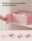 Aufbewahrungsbox für Schubladenset von 12 Pastellrosa