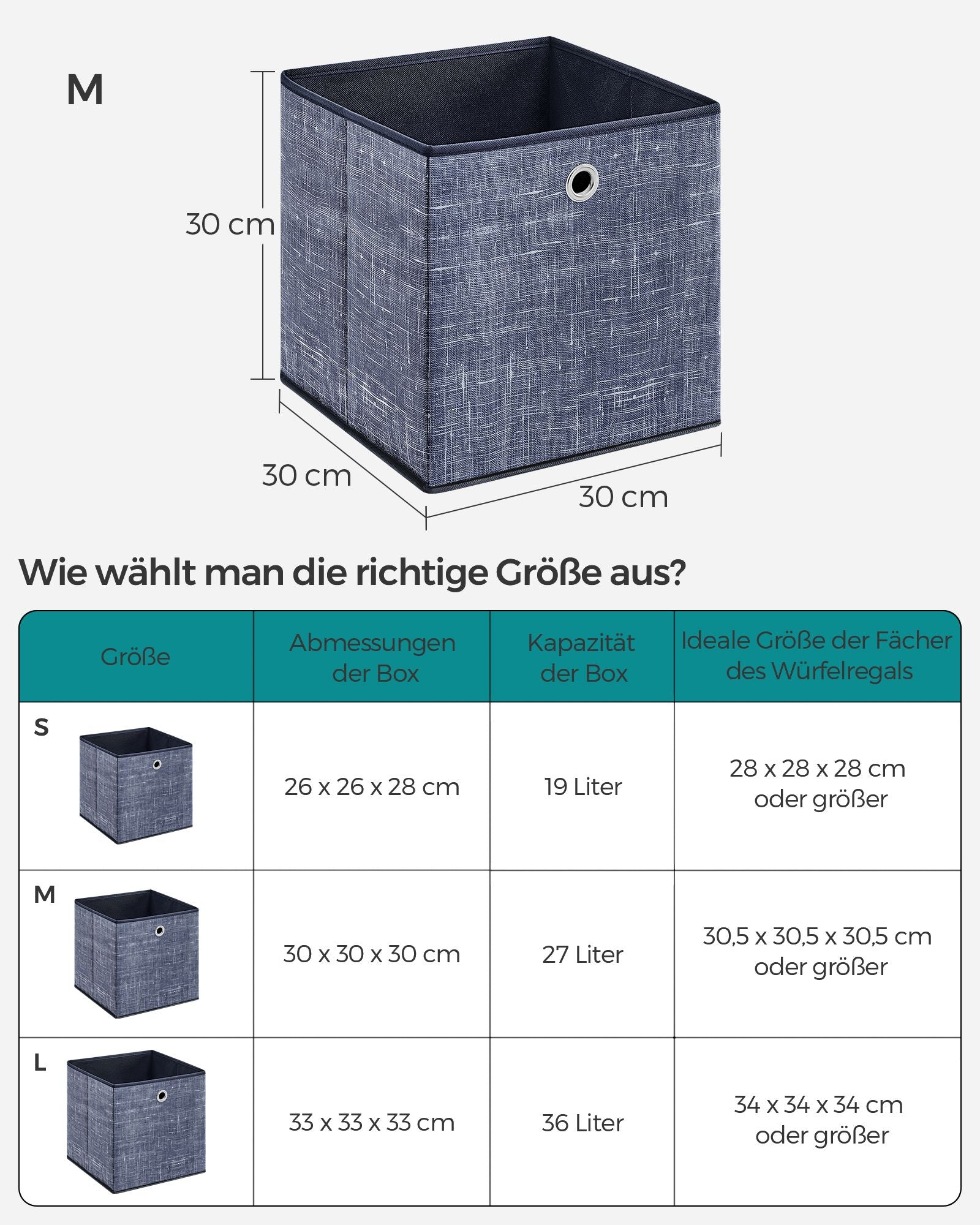 Speicherboxen - 6 - Nebelblau