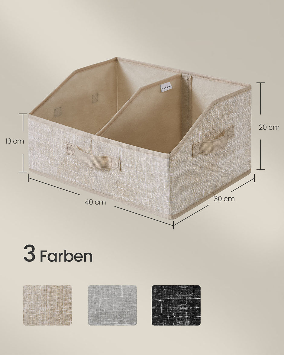 Aufbewahrungsboxen Set von 6 40 x 30 x 20 cm Sand Beige