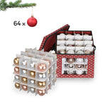 Aufbewahrungsboxen - für Weihnachtskugeln - Set von 3 - 64 Kursen pro Box - faltbar