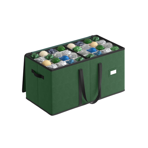Aufbewahrungsbox für Weihnachtskugeln mit Waldgrün -Deckel