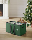 Aufbewahrungsbox für Weihnachtskugeln mit Waldgrün -Deckel