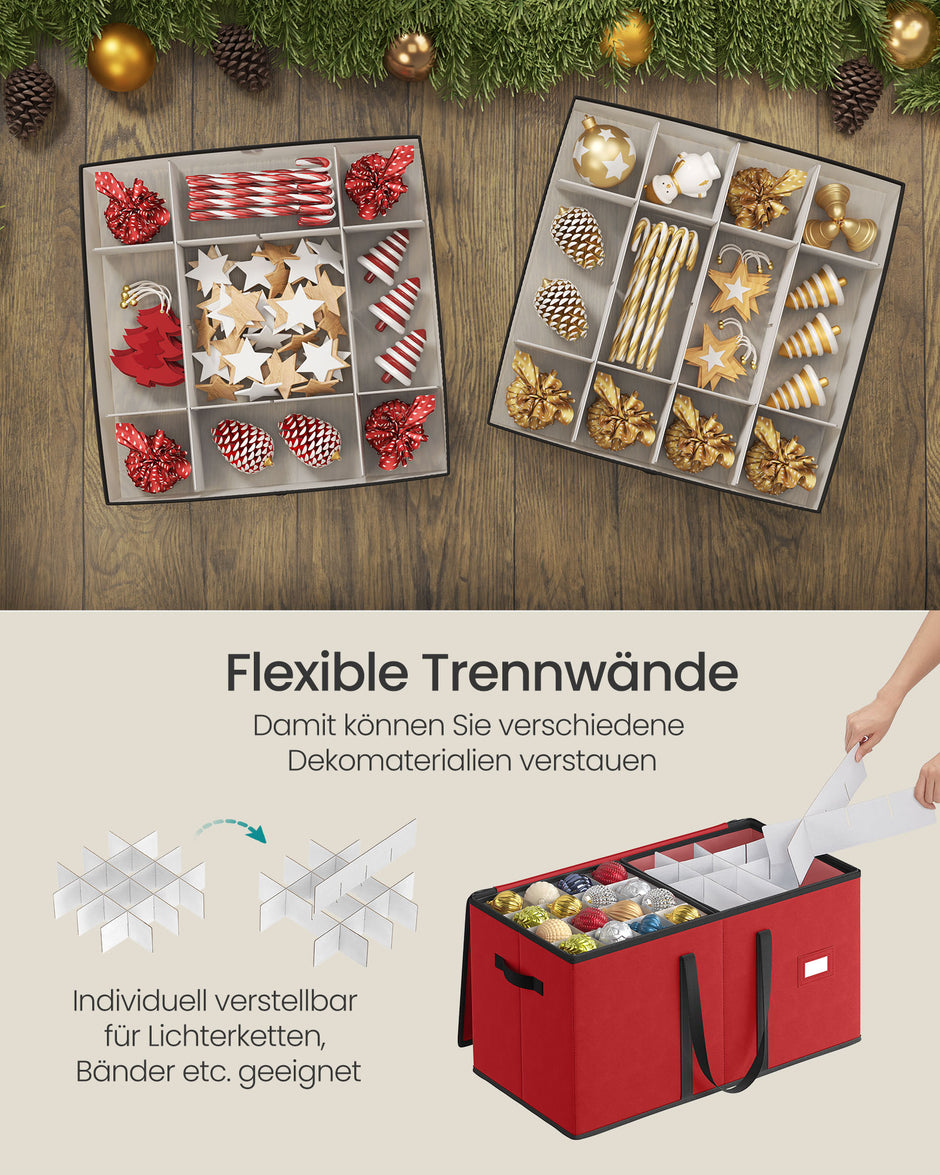 Aufbewahrungsbox für Weihnachtskugeln mit Kirschlid