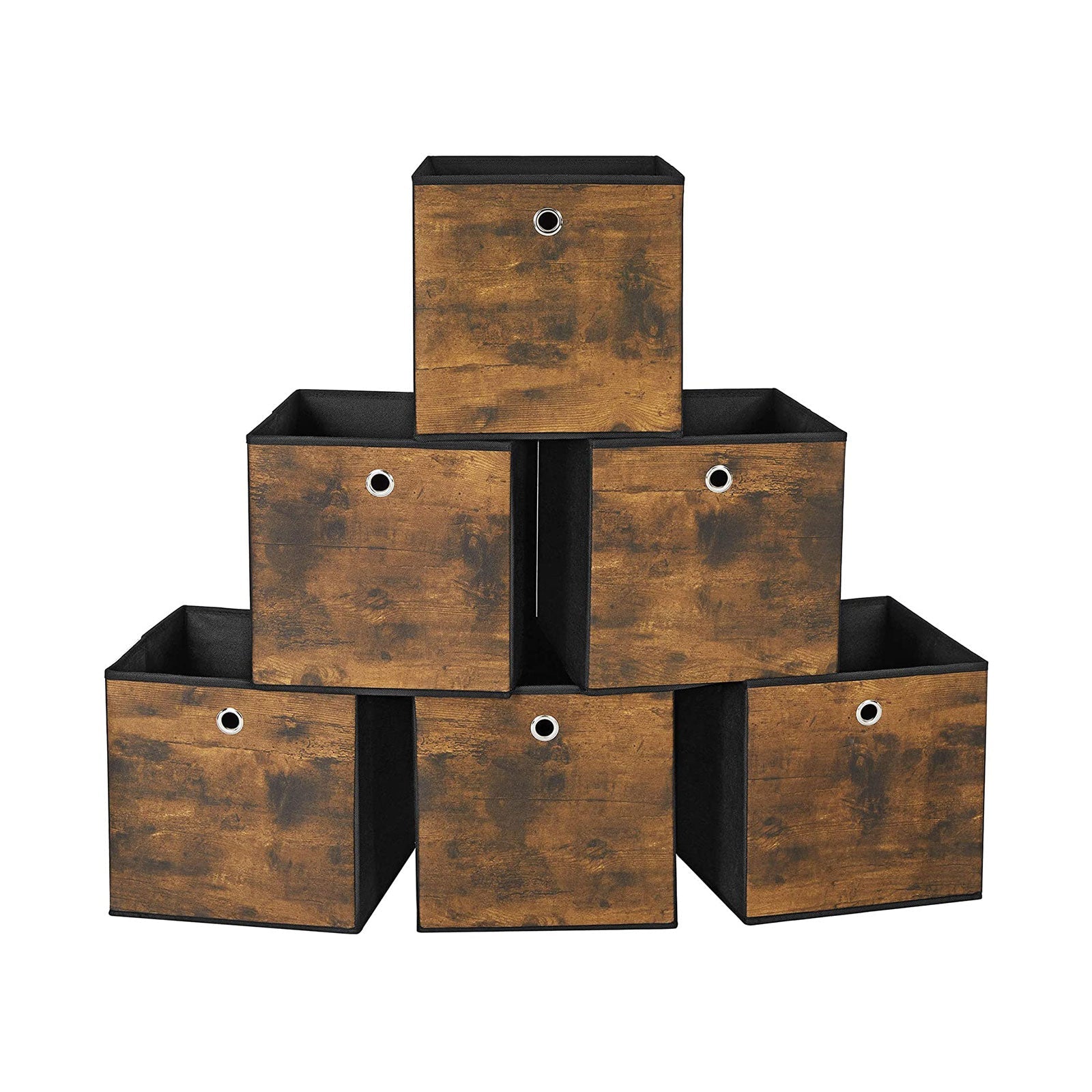 Aufbewahrungsboxen - Aufbewahrungsboxen - Holzous - Set von 6 - Brown