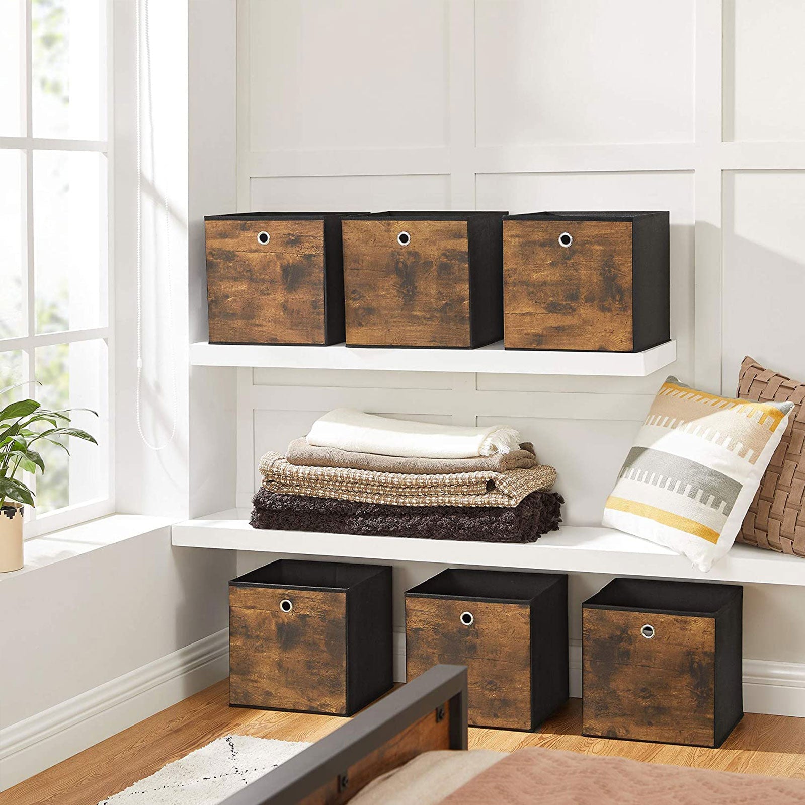 Aufbewahrungsboxen - Aufbewahrungsboxen - Holzous - Set von 6 - Brown