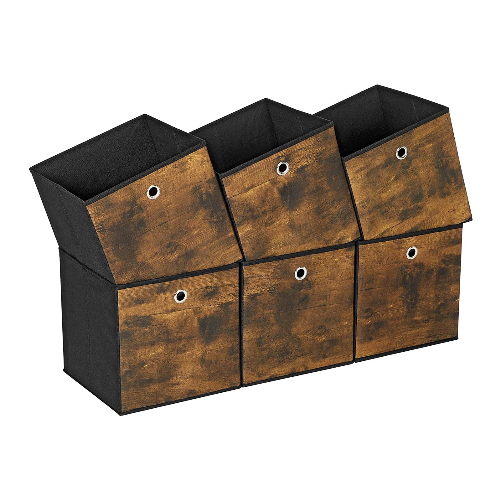 Aufbewahrungsboxen - Aufbewahrungsboxen - Holzous - Set von 6 - Brown