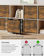 Aufbewahrungsboxen-Set von 6-Vintage-Braun-Zweiten