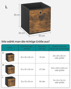 Aufbewahrungsboxen-Set von 6-Vintage-Braun-Zweiten