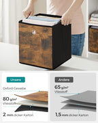 Aufbewahrungsboxen-Set von 6-Vintage-Braun-Zweiten
