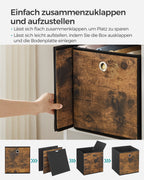 Aufbewahrungsboxen-Set von 6-Vintage-Braun-Zweiten