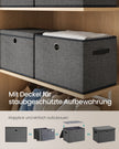 Opbergdozen - 43 x 30 x 30 cm - Set van 3 - Leigrijs - Maximale draagkracht per doos 5 kg