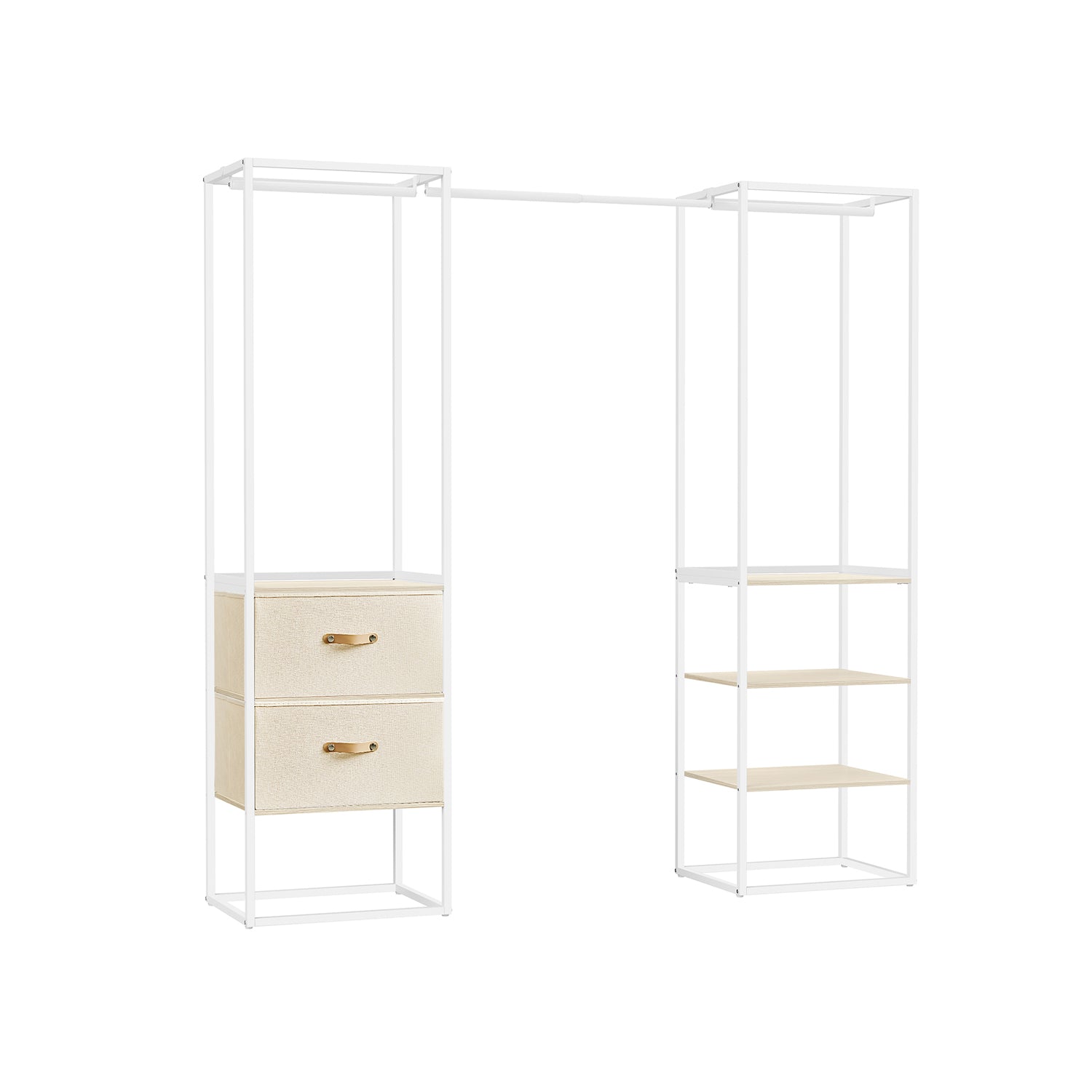 Kleidungsständer - mit 2 Schubladen - Natural Beige