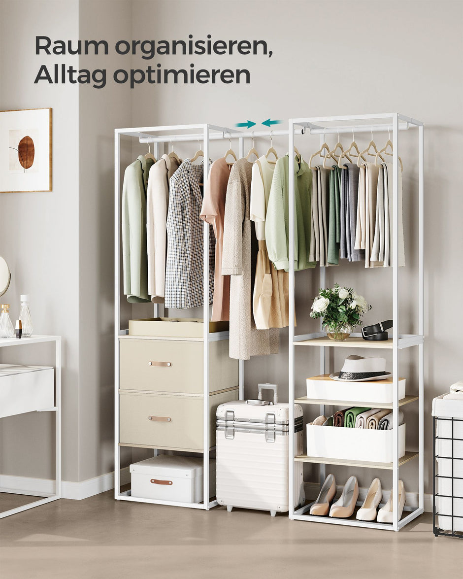 Kleidungsständer - mit 2 Schubladen - Natural Beige