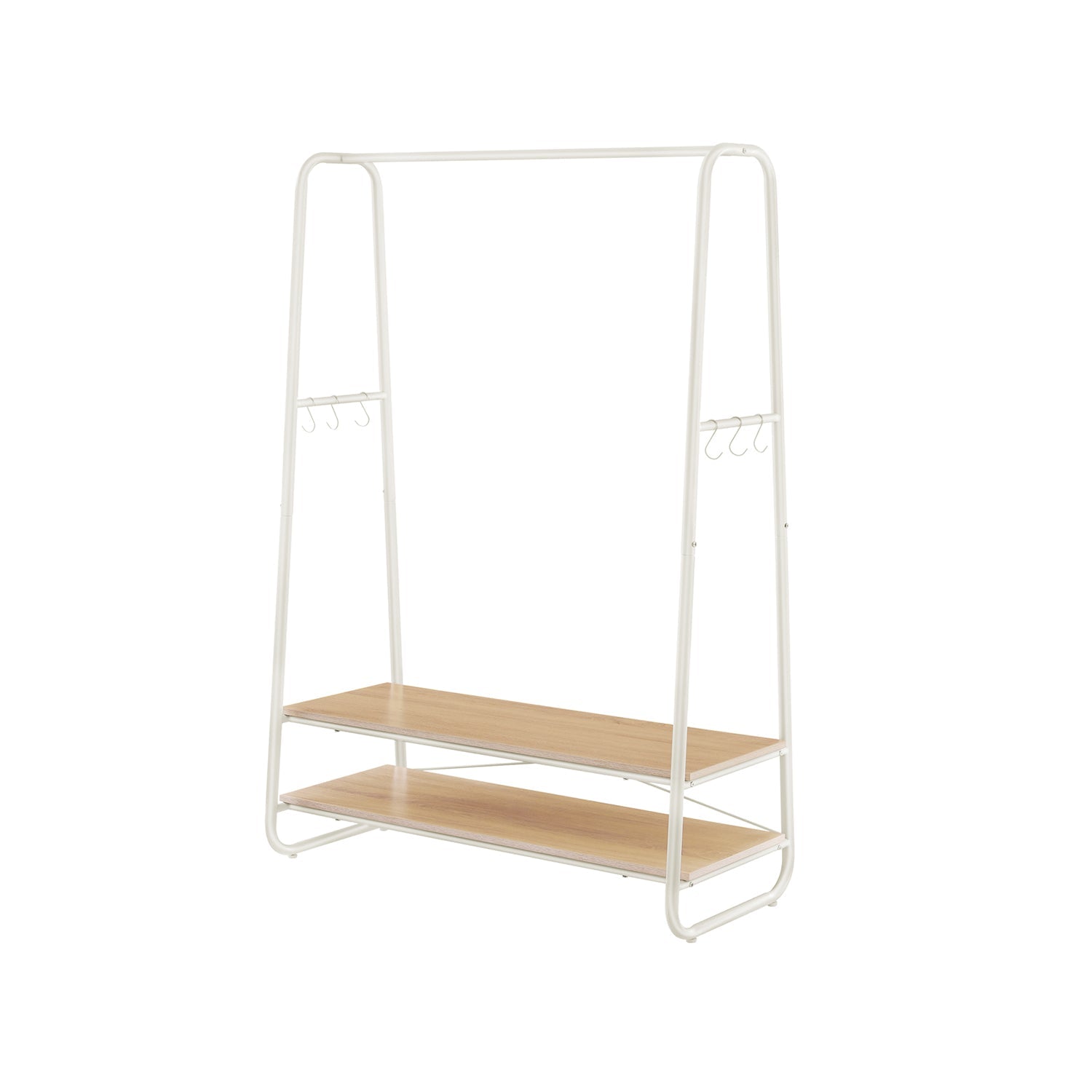 Bekleidungsregal - Kleiderregal - Garderobe - 2 Regale - Stahlrahmen - braun/schwarz