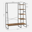 Kleidungsregal - 5 Level - mit Schuhregal - 6 Haken - Kleidungsstange - Industriedesign - 45 x 120 x 160 cm