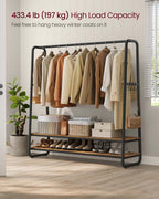 Kleidungsständer - 2 Regale - 6 Haken