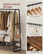 Kleidungsständer - 2 Regale - 6 Haken