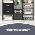 Kleidungsständer - 2 Schubladen - Ebenholz schwarz