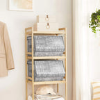 Aufbewahrungsboxen - Stoffboxen - Stapelbar - 2 - Grau