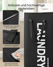 Wasmand - 40 x 30 x 68 cm - Opvouwbaar - Met handvat - Waterafstotend - Inktzwart - Maximaal 20 kg