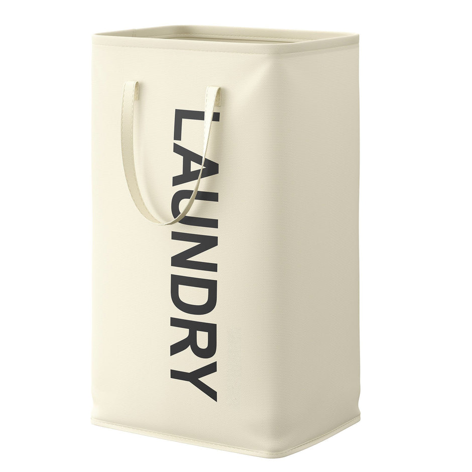 Opvouwbare Wasmand - 80 Liter - Met Handvatten - Oxford Stof - Wit